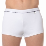 HOM sale swim shorts hotel witte zwemshort blauw biesje L