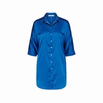 Cyell homewear blouse dress in blauw maat 40