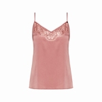 Cyell homewear satijnen singlet bronzed met kant maat 40