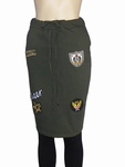 Sensi Wear sale sweatrok army met badges, maat L
