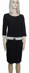Sensi Wear sale homewear zwarte jurk met bies, maat L