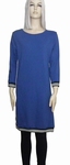 Sensi Wear sale homewear blauwe jurk met bies, maat L