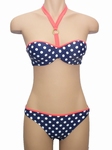 Antigel, Sporty Fashion, bandeaubikini marine & witte nop D