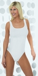Pompadour zachte basis hemd body in wit / MAAT 46