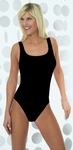 Pompadour zachte basis hemd body in zwart / MAAT 46
