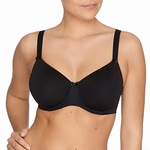 Prima Donna Satin voorgevormde, gladde Spacer bh, zwart, C&D