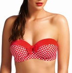 Freya tootsie sale padded bandeau bikinitop roodwit F75 F70