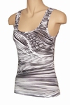 Classy black&white hemdje van Pompadour, waves maat 44